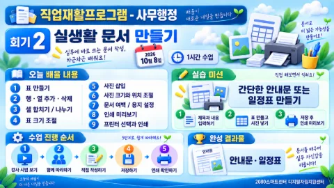 사무행정 2회차 수업 안내 자료 미리보기